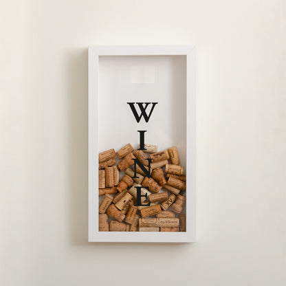 Vertical white cork frame