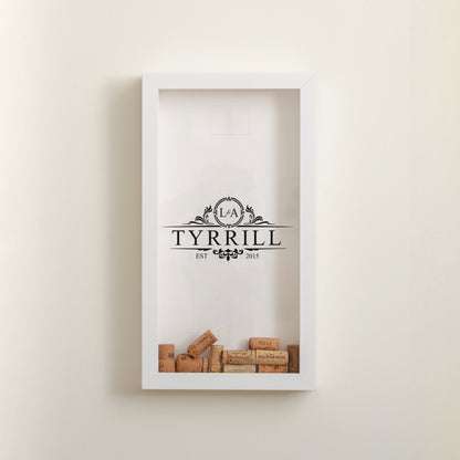 Vertical white cork frame