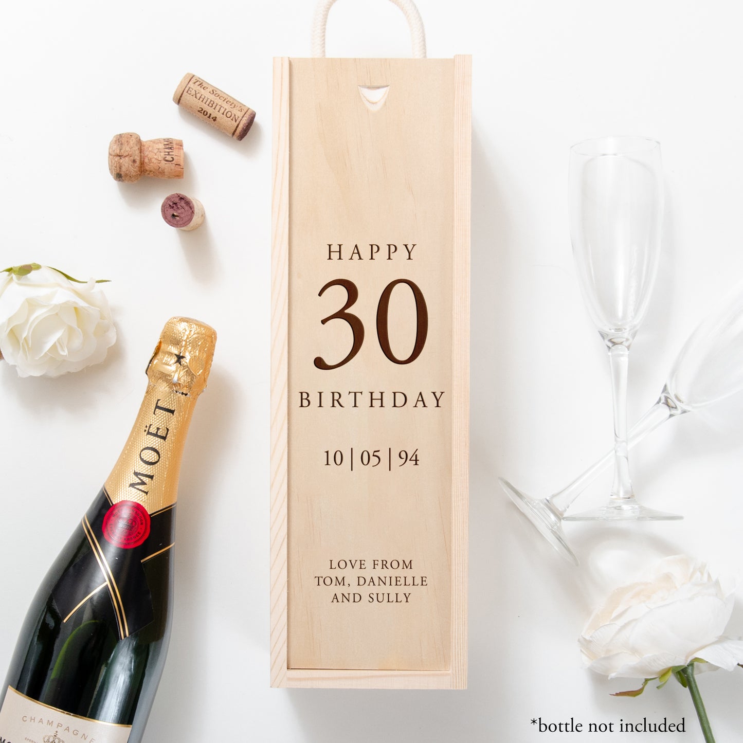 Personalised birthday bottle box