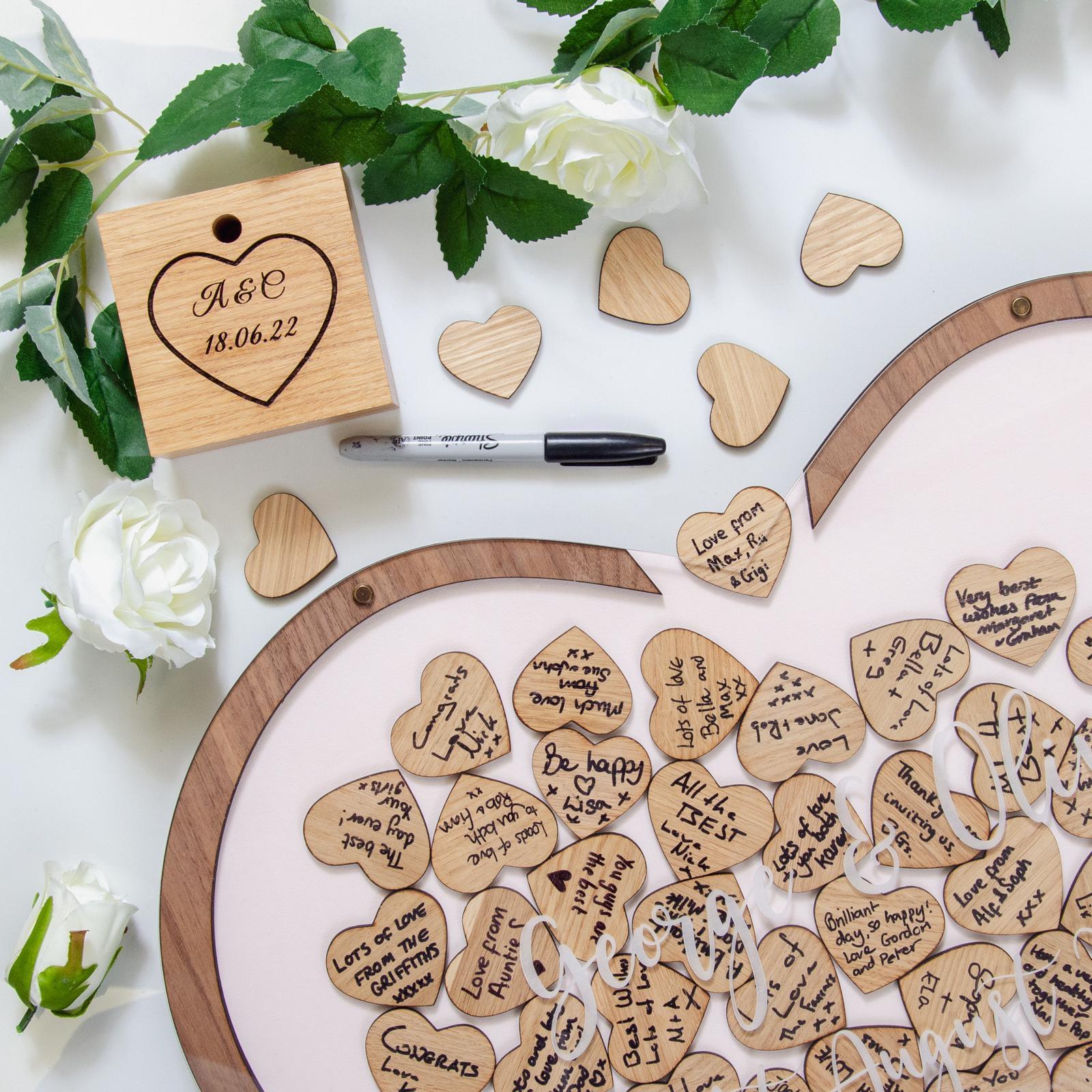 Heart shaped dropbox guest book - Stag Design