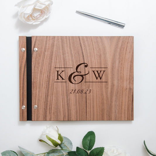 Personalised initials guest book - Stag Design