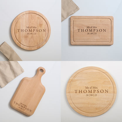 Personalised wedding chopping  board