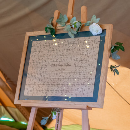 Jigsaw guest book frame