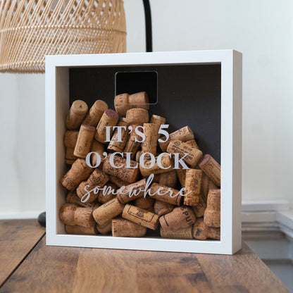 'It's 5 o'clock somewhere' cork saver frame