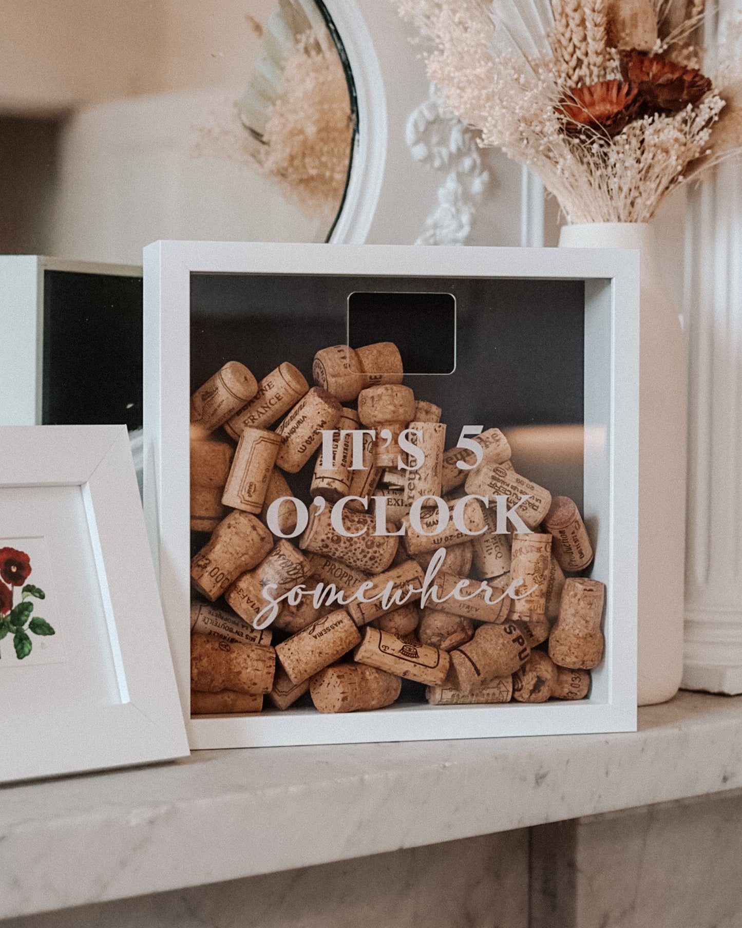 'It's 5 o'clock somewhere' cork saver frame