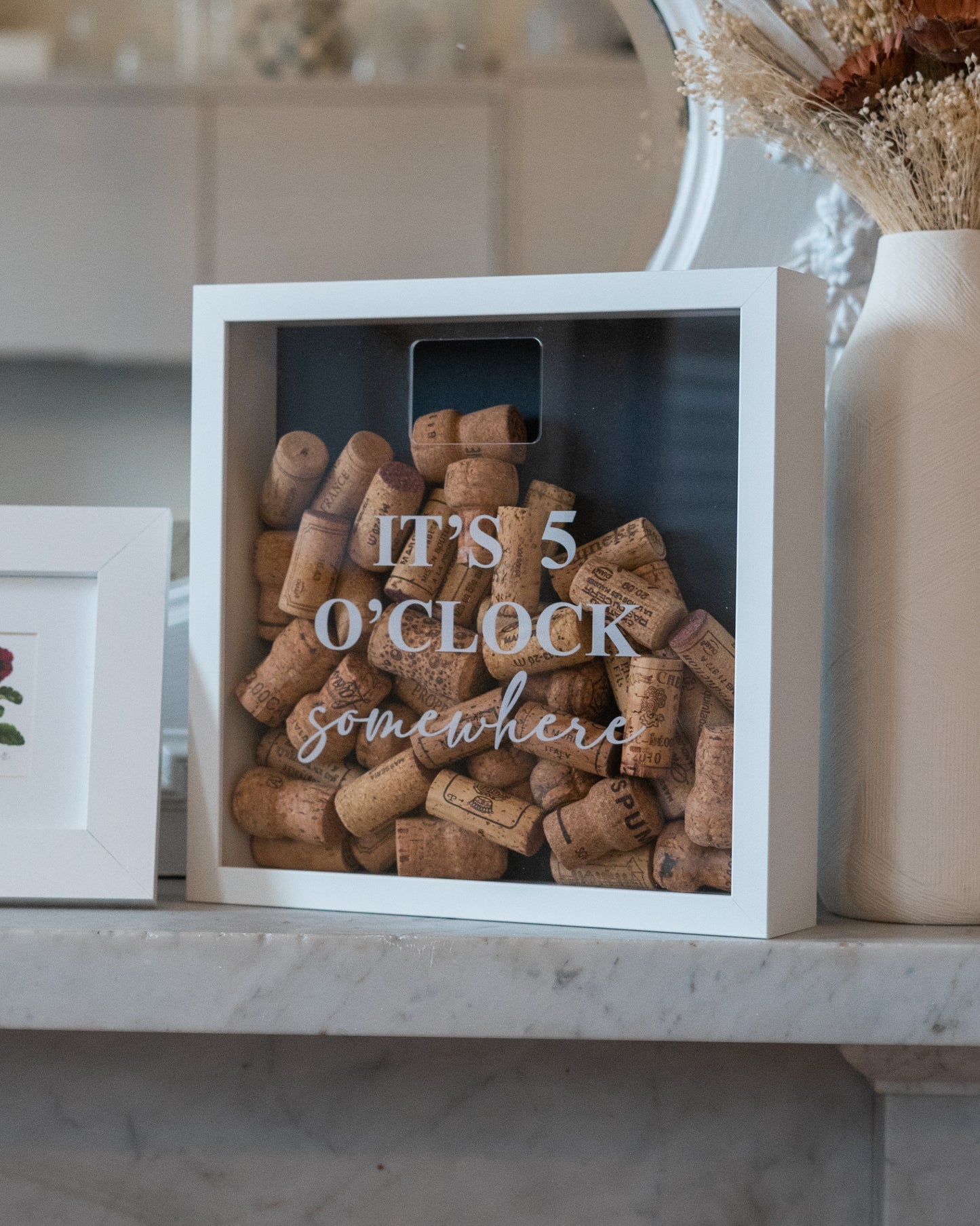 'It's 5 o'clock somewhere' cork saver frame