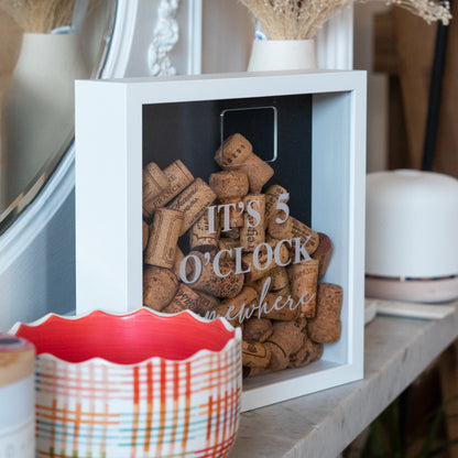 'It's 5 o'clock somewhere' cork saver frame