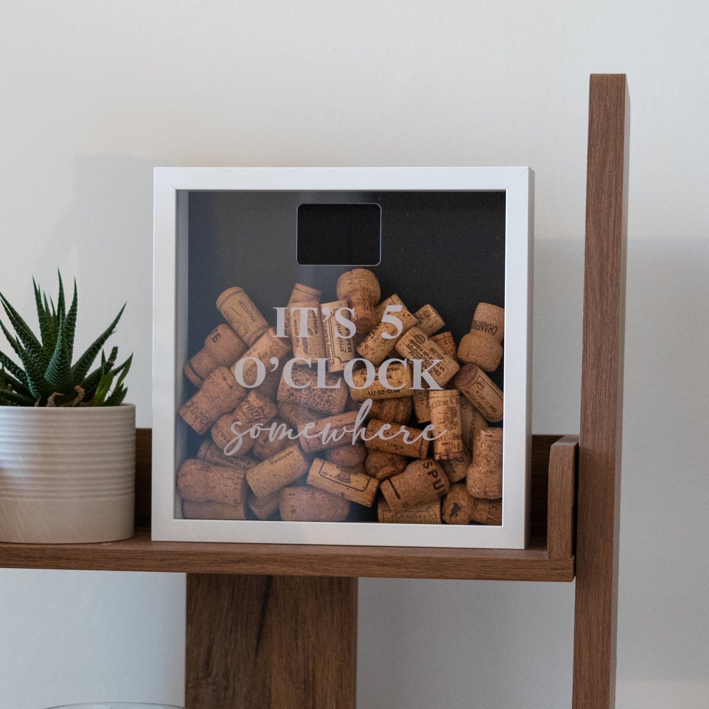 'It's 5 o'clock somewhere' cork saver frame