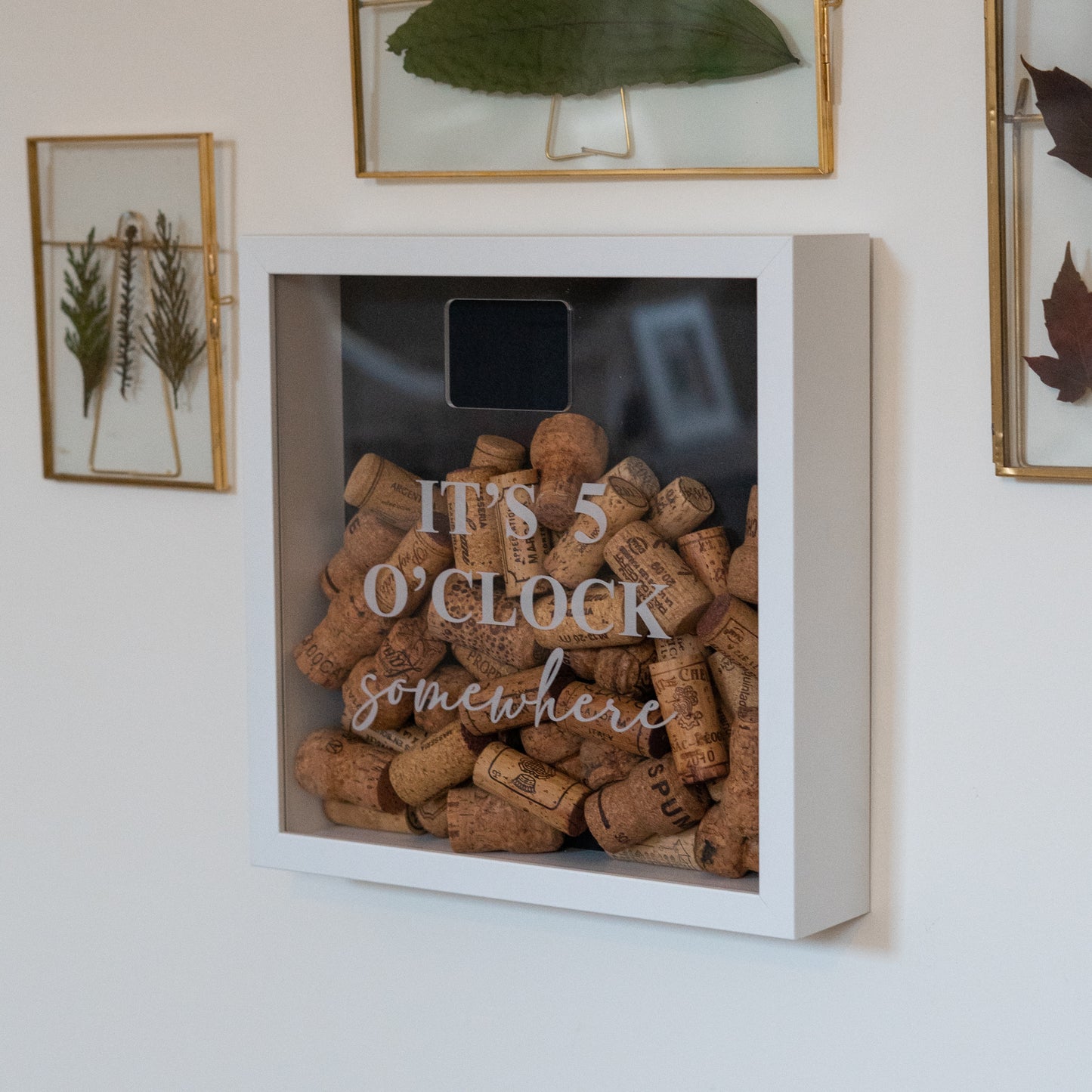 'It's 5 o'clock somewhere' cork saver frame