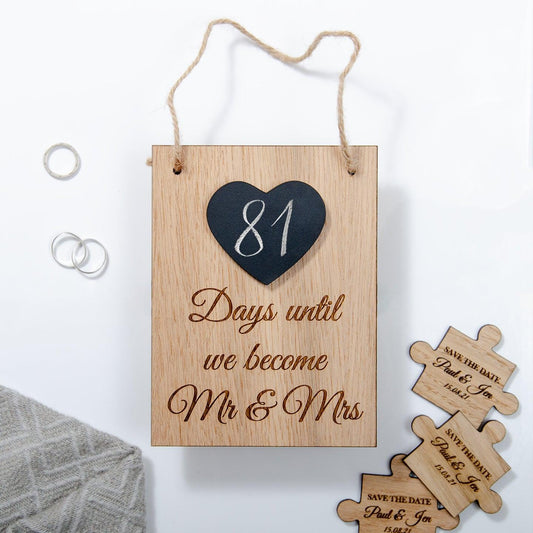 Wedding countdown chalkboard - Stag Design