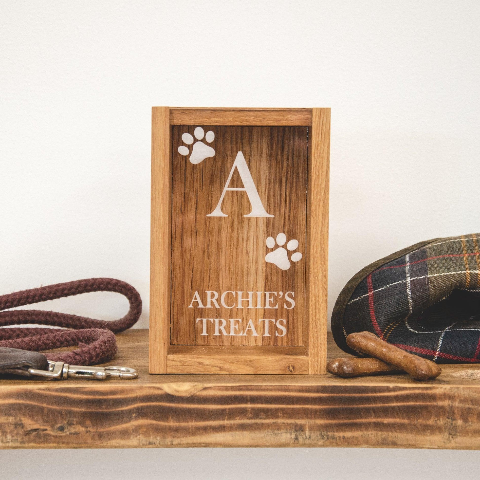 Personalised dog treats box - Stag Design