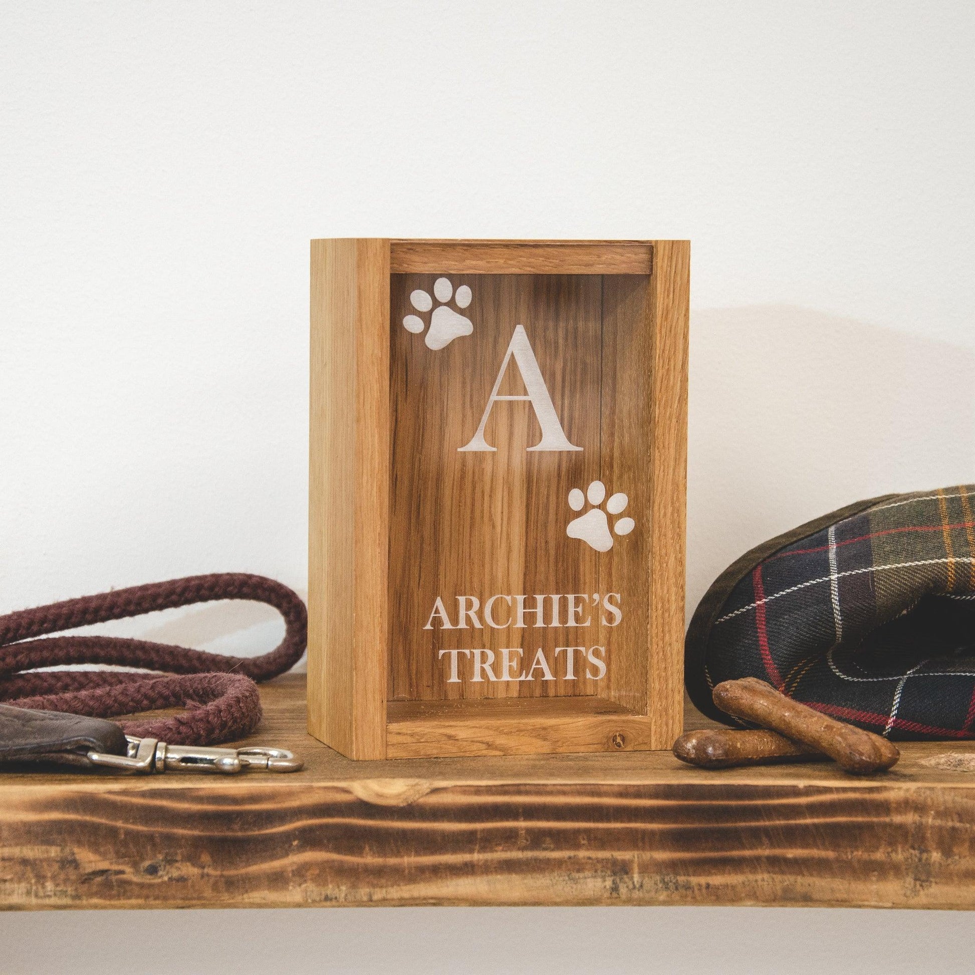 Personalised dog treats box - Stag Design