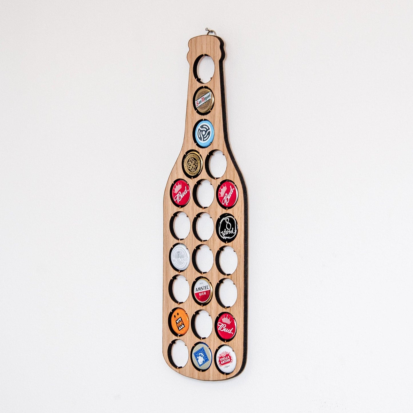 Beer cap bottle shape wall hanging - Stag Design