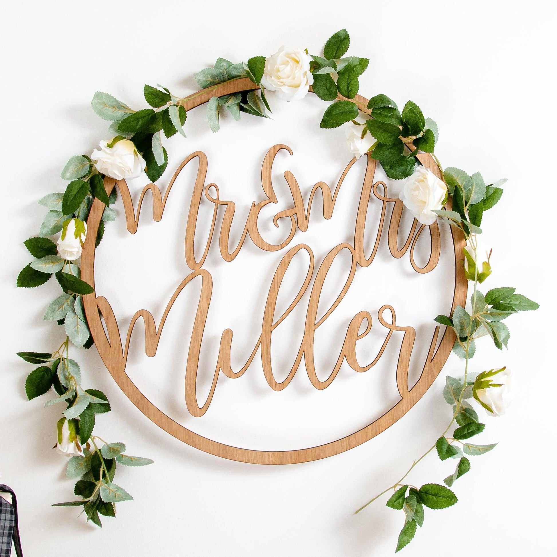 Personalised wedding hoop sign - Stag Design