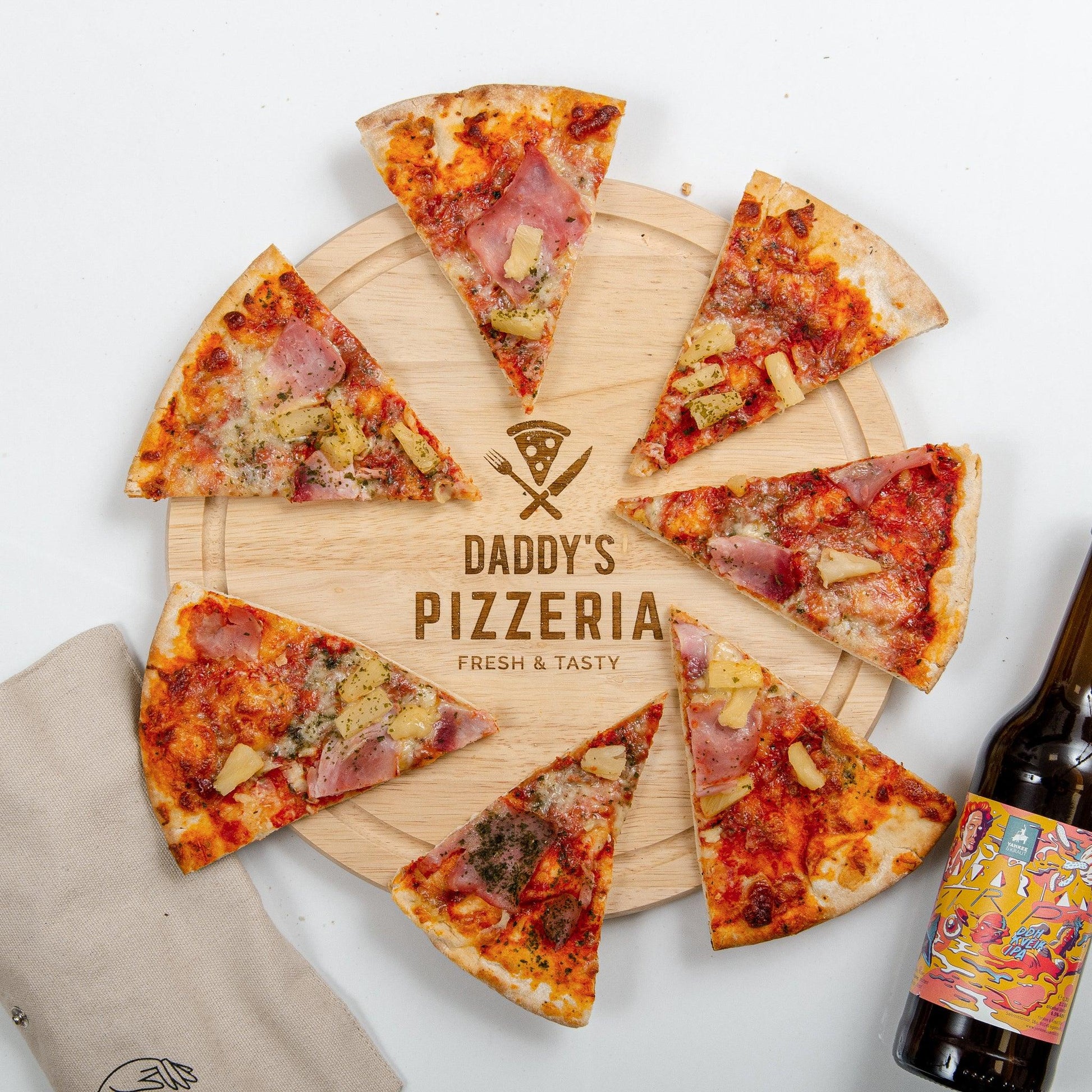 Personalised Pizza Serving Board - Stag Design