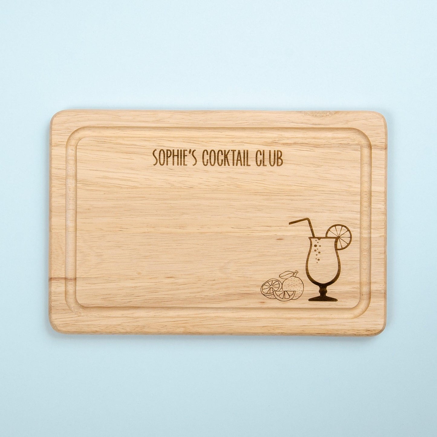 Gin Chopping Board - Stag Design