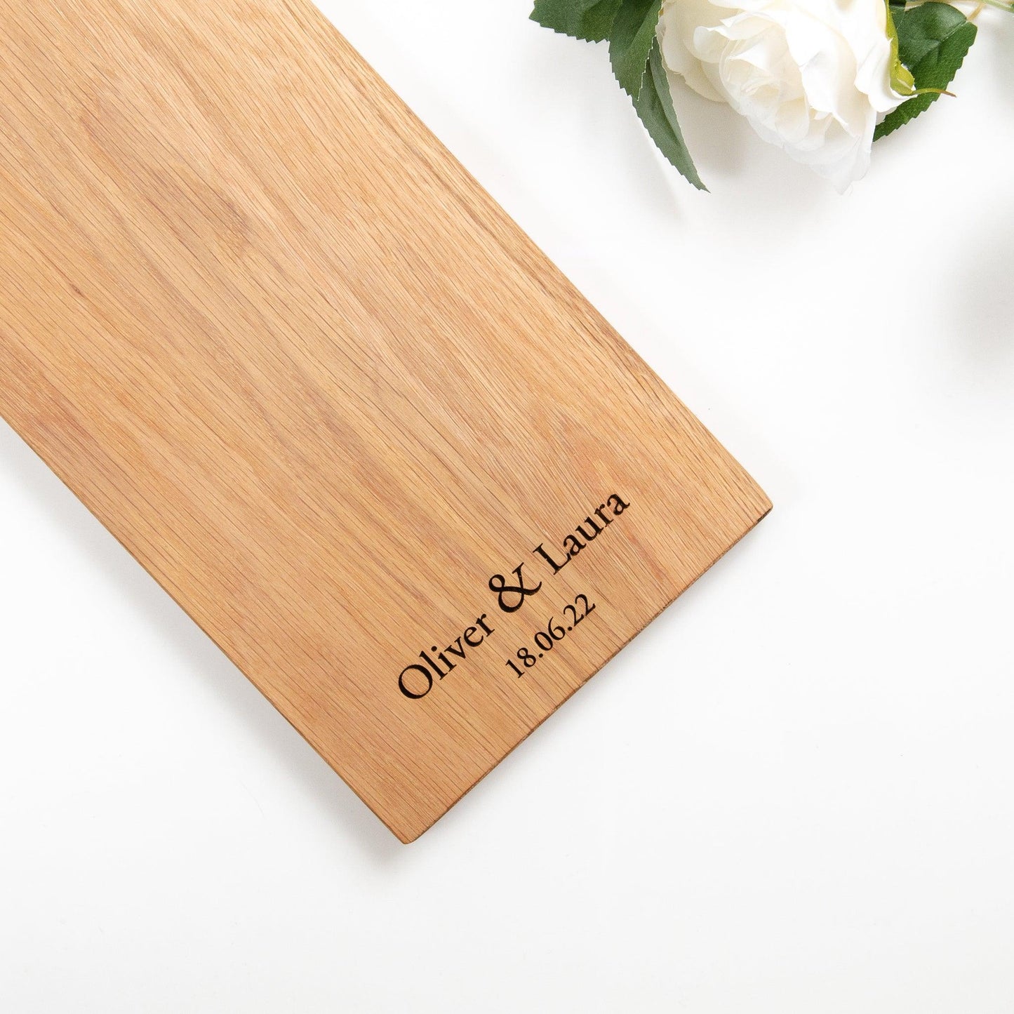 Personalised solid oak platter board - Stag Design