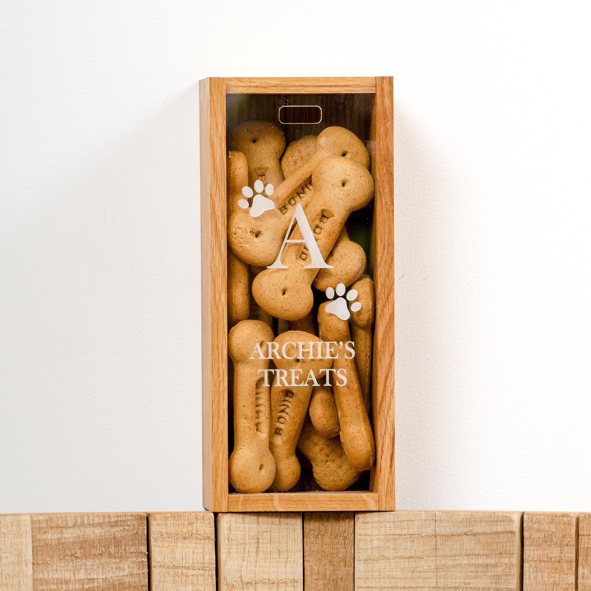 Personalised dog treats box - Stag Design