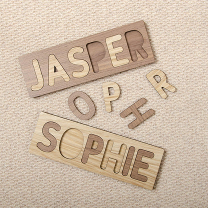 Personalised wooden name puzzle - Stag Design