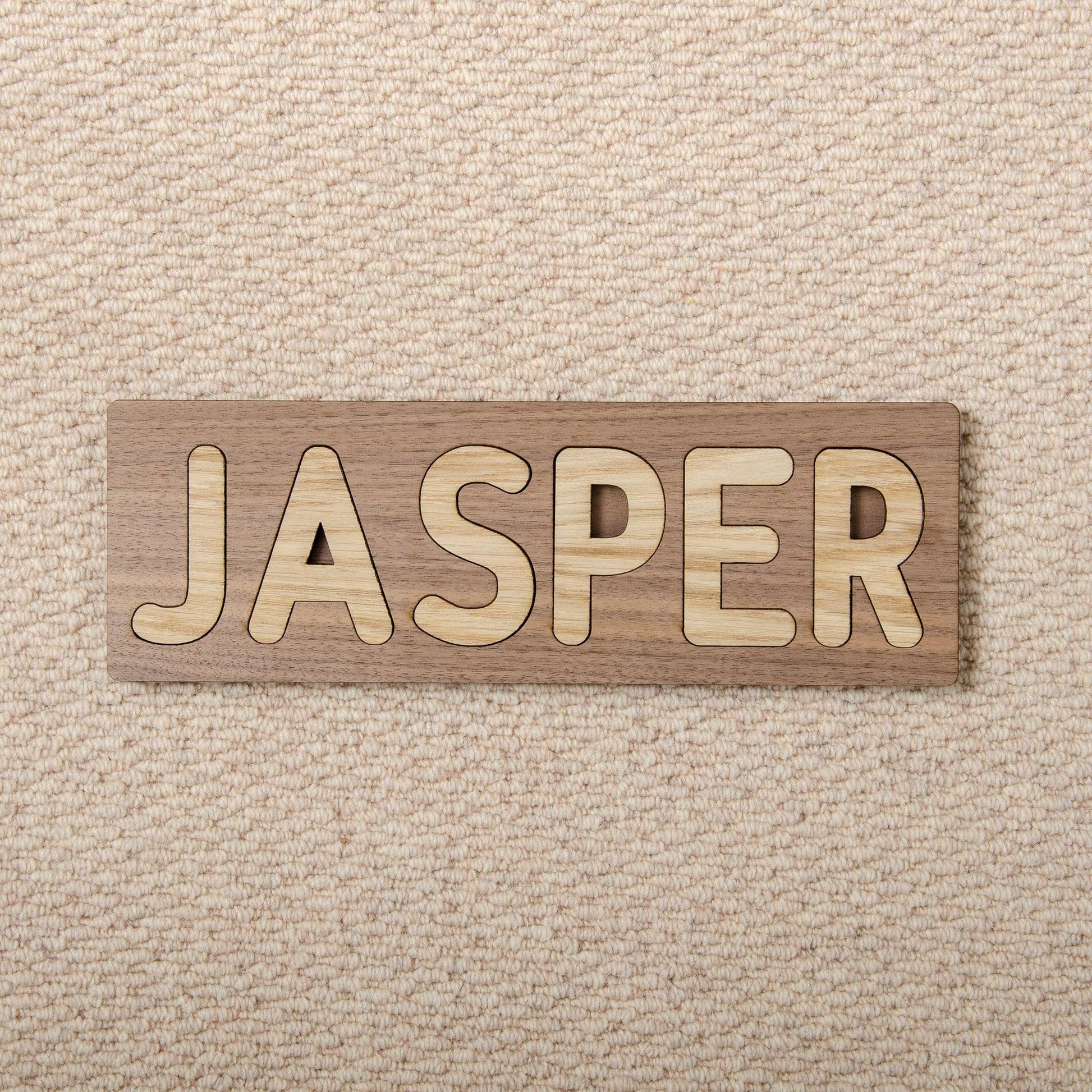 Personalised wooden name puzzle - Stag Design