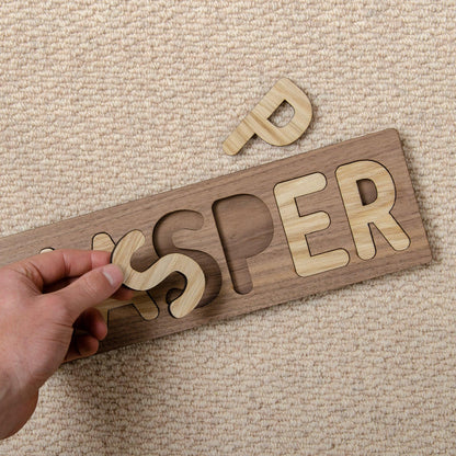 Personalised wooden name puzzle - Stag Design