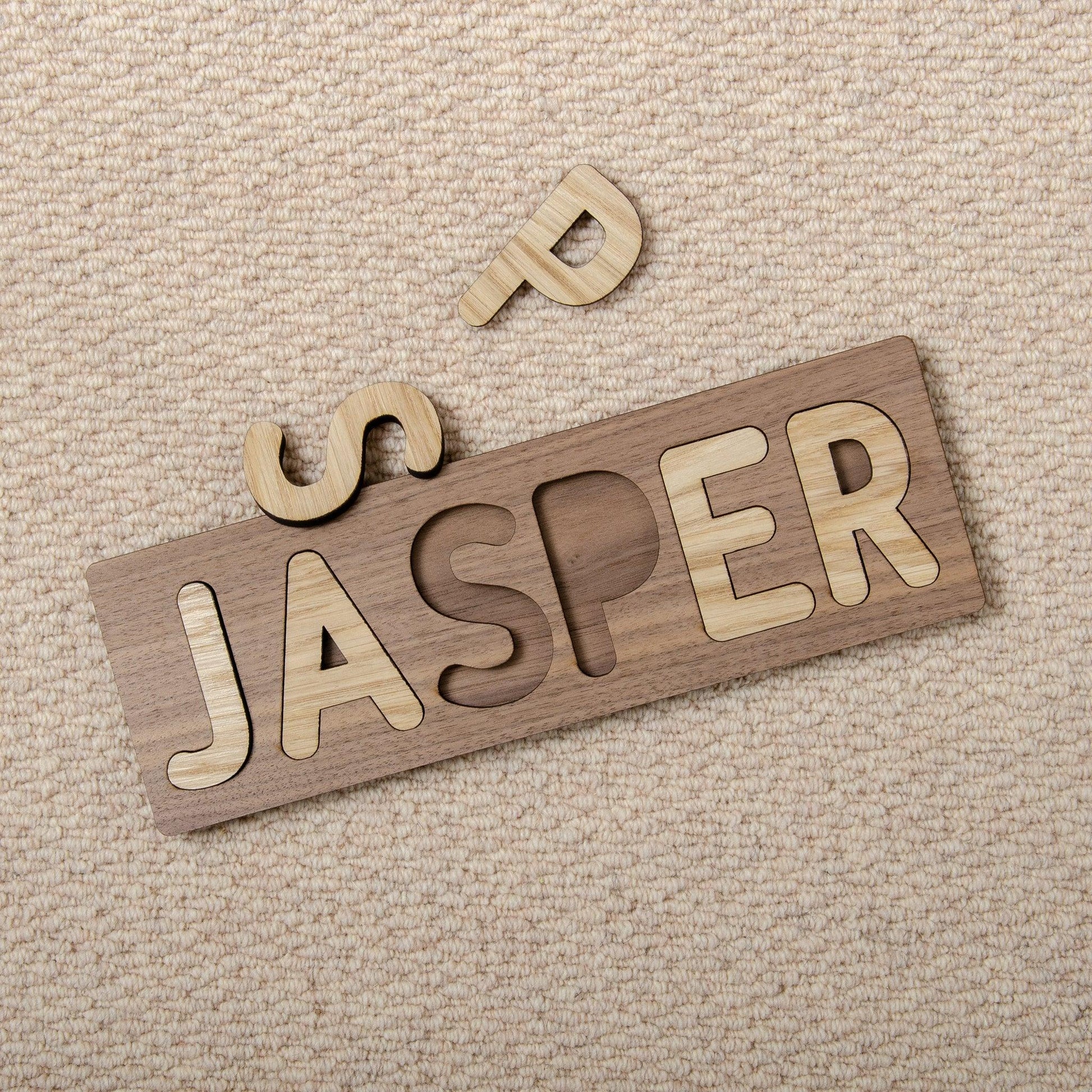 Personalised wooden name puzzle - Stag Design