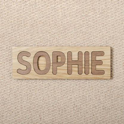 Personalised wooden name puzzle - Stag Design