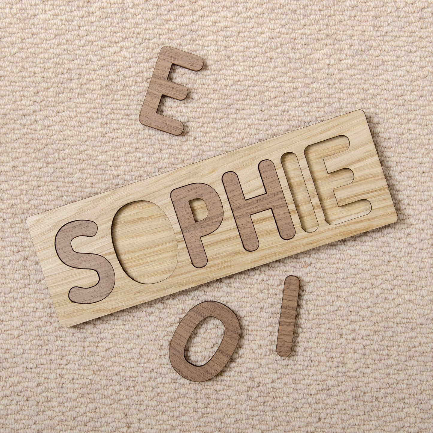 Personalised wooden name puzzle - Stag Design