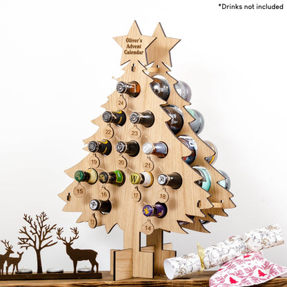 Personalised oak Advent calendar for craft beer - Stag Design