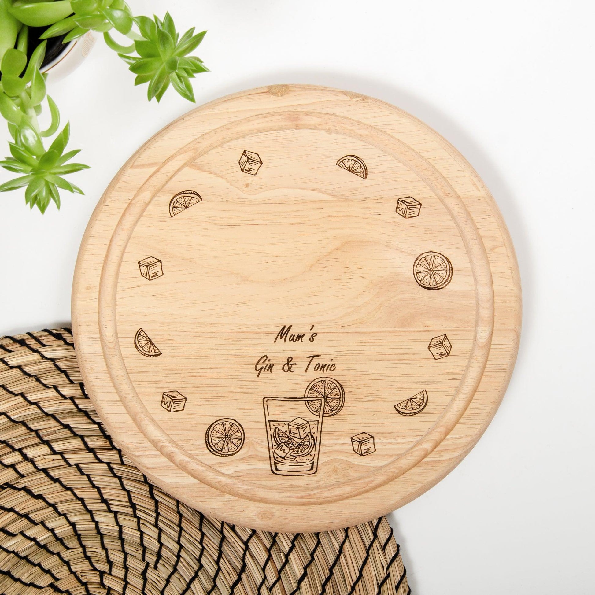 Gin chopping board - Stag Design