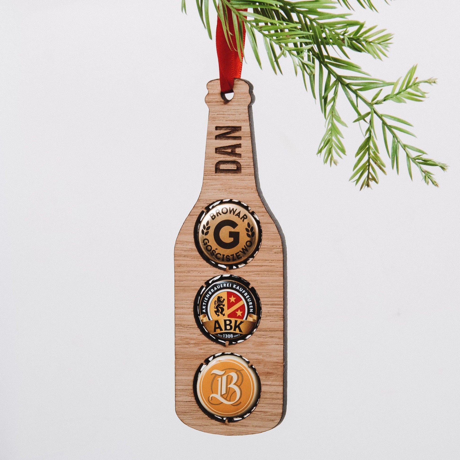 Christmas beer cap bottle bauble - Stag Design