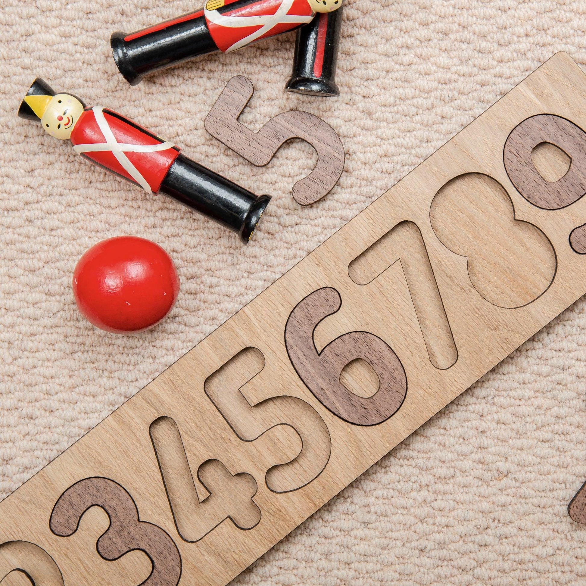 Personalised wooden number puzzle - Stag Design