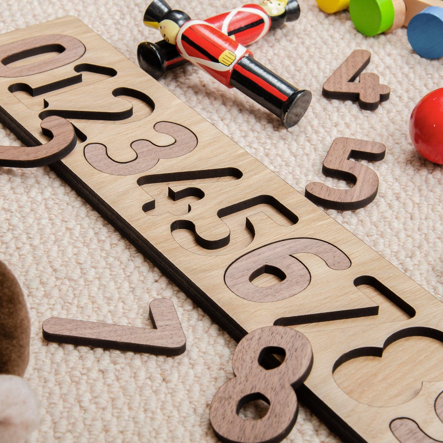 Personalised wooden number puzzle - Stag Design