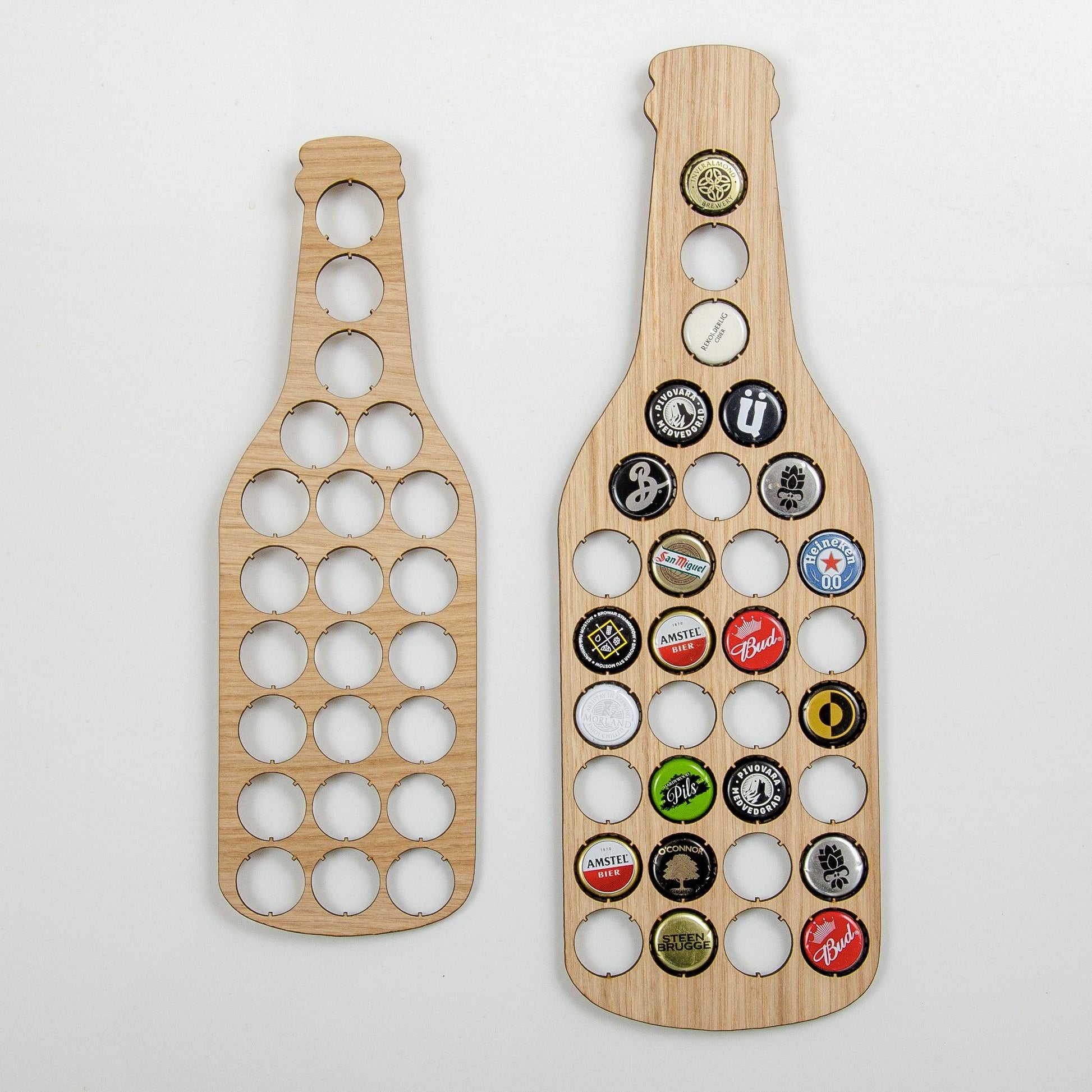 Beer cap bottle shape wall hanging - Stag Design