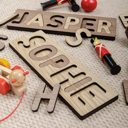 Personalised wooden name puzzle - Stag Design