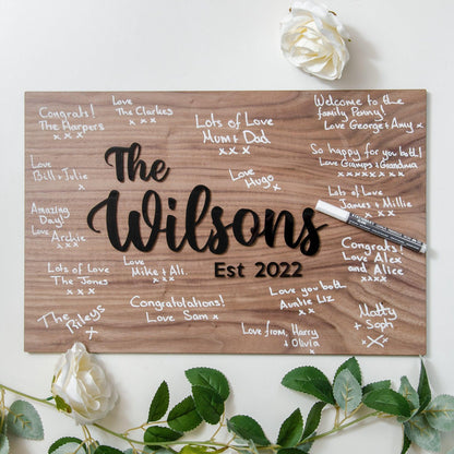 NEW! Alternative rectangle wooden guest book sign - Stag Design