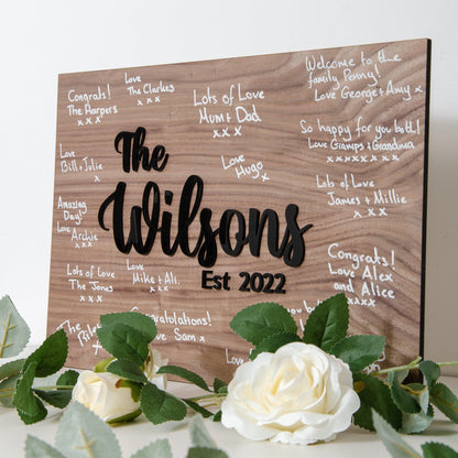 NEW! Alternative rectangle wooden guest book sign - Stag Design