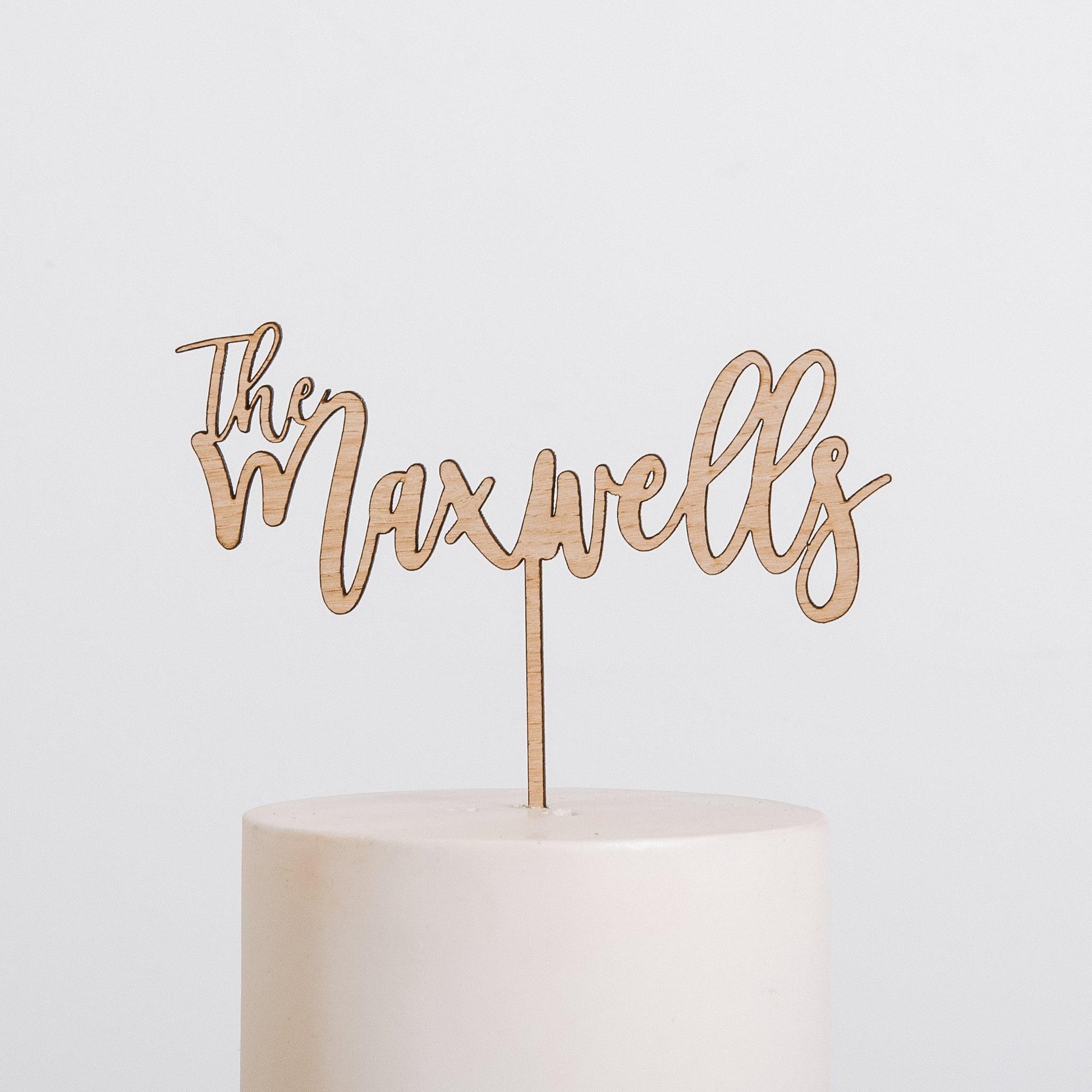 Surname cake topper - Stag Design