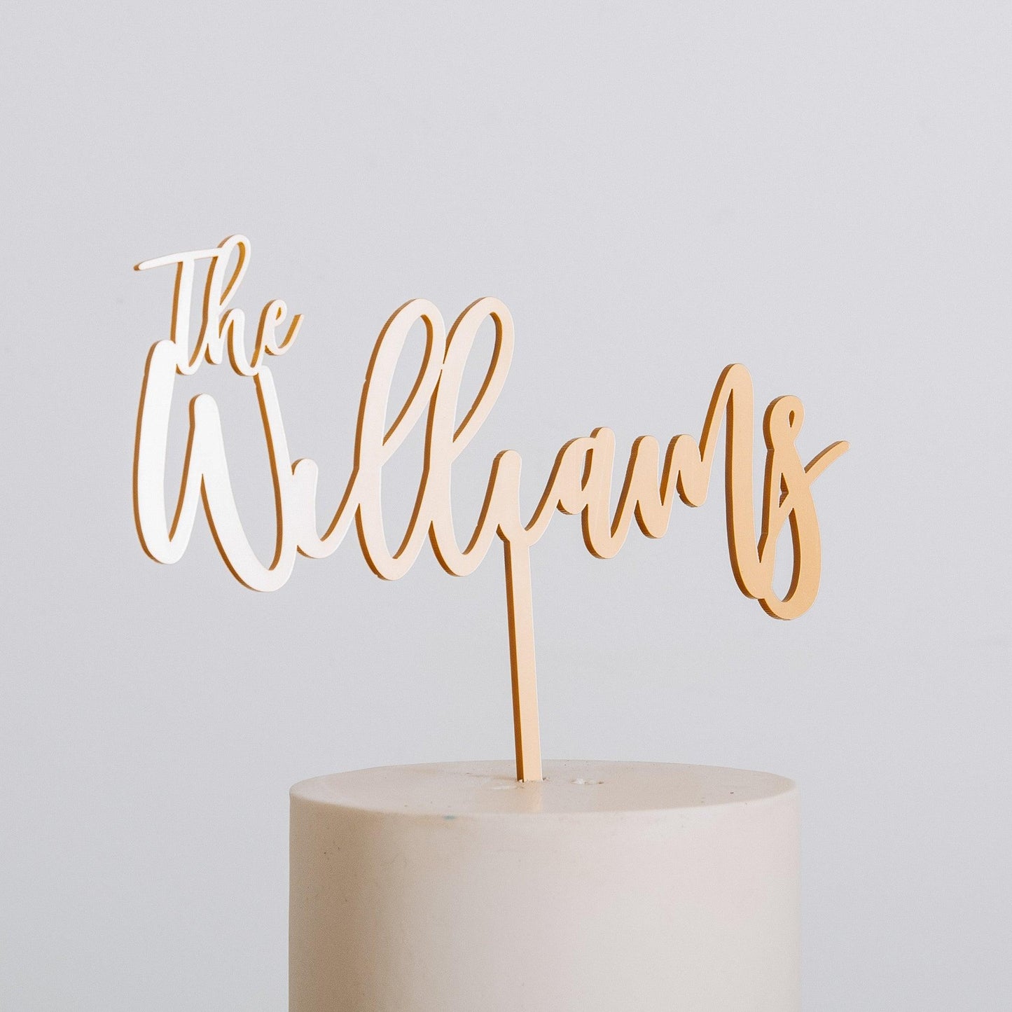 Surname cake topper - Stag Design