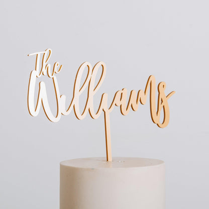 Surname cake topper - Stag Design