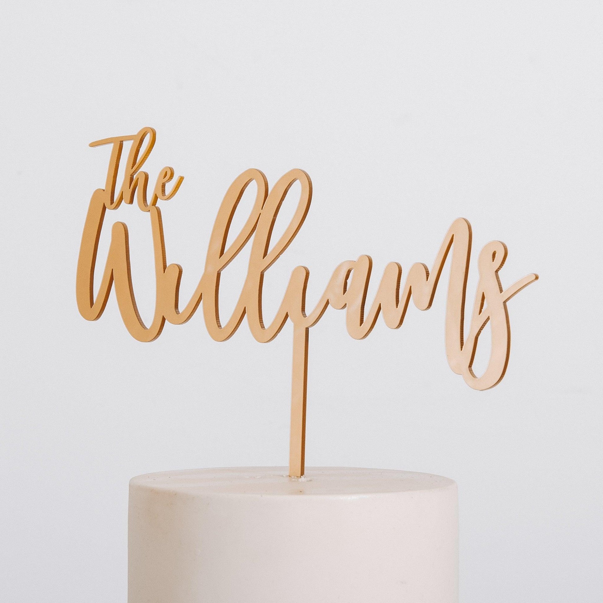 Surname cake topper - Stag Design