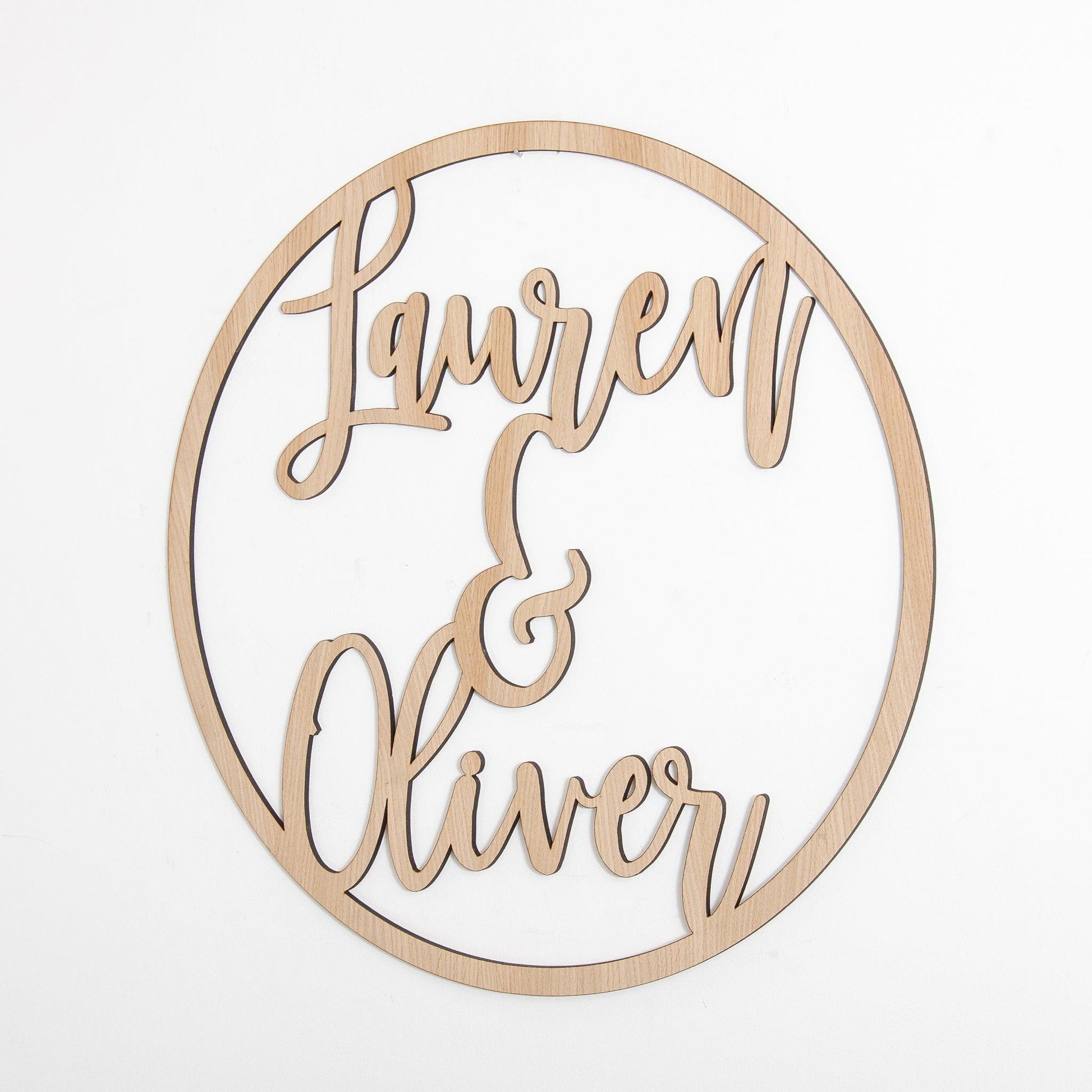 Personalised name hoop sign - Stag Design