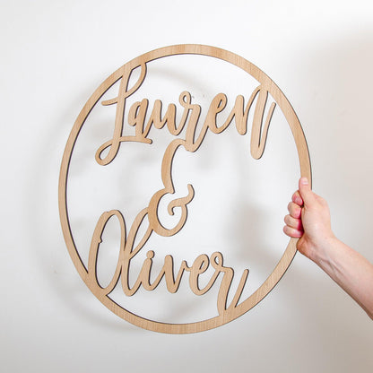 Personalised name hoop sign - Stag Design