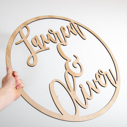 Personalised name hoop sign - Stag Design