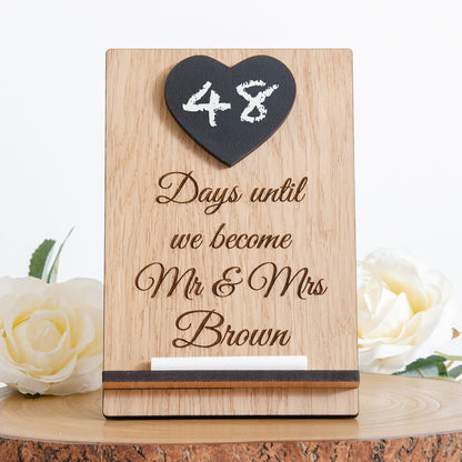 Wedding countdown chalkboard