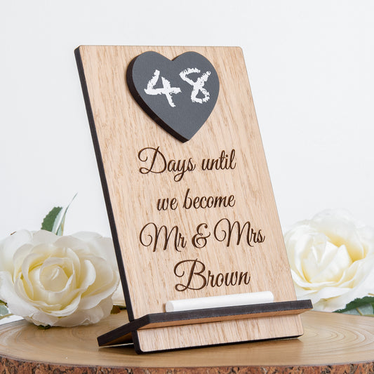 Wedding countdown chalkboard