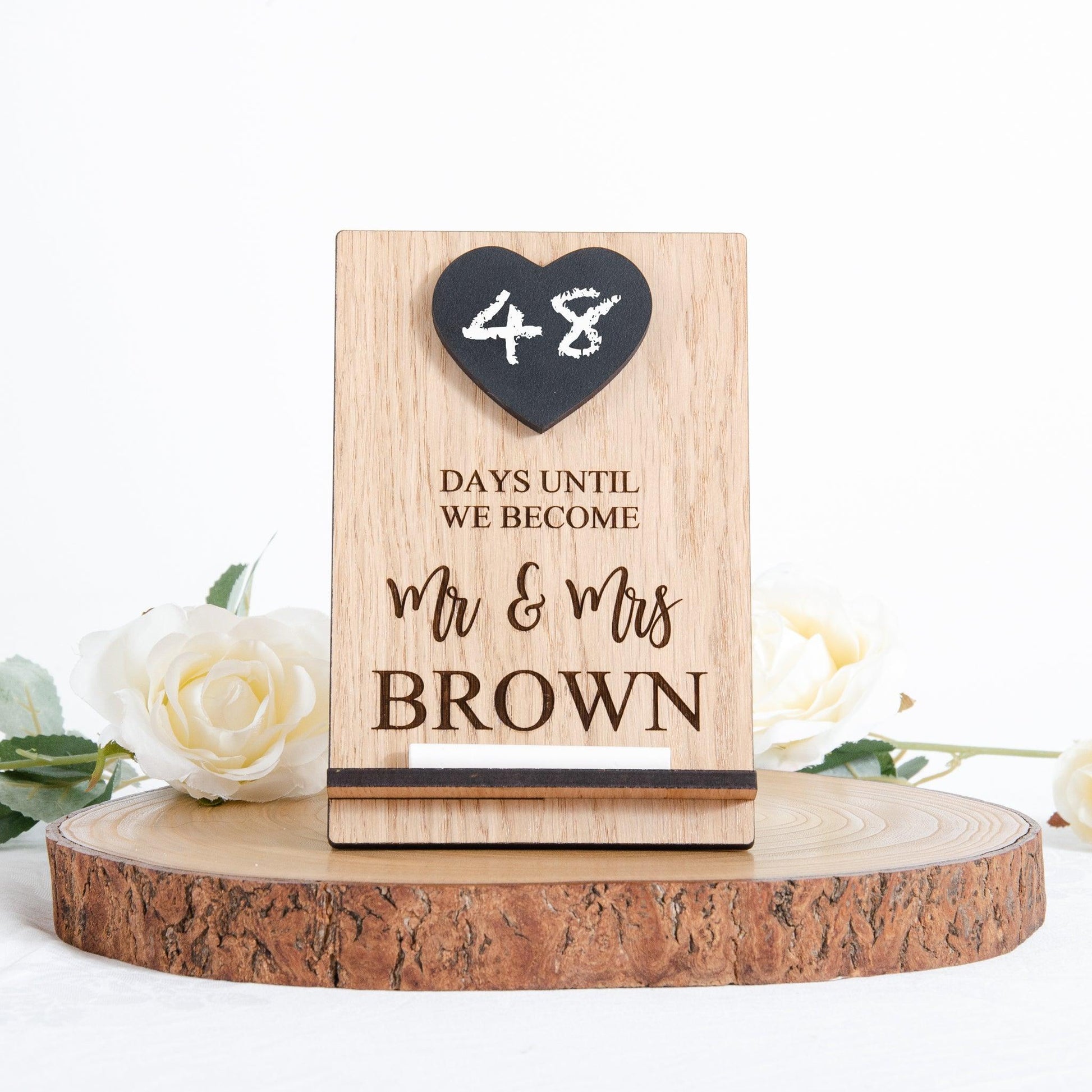 NEW! Wedding countdown chalkboard - Stag Design