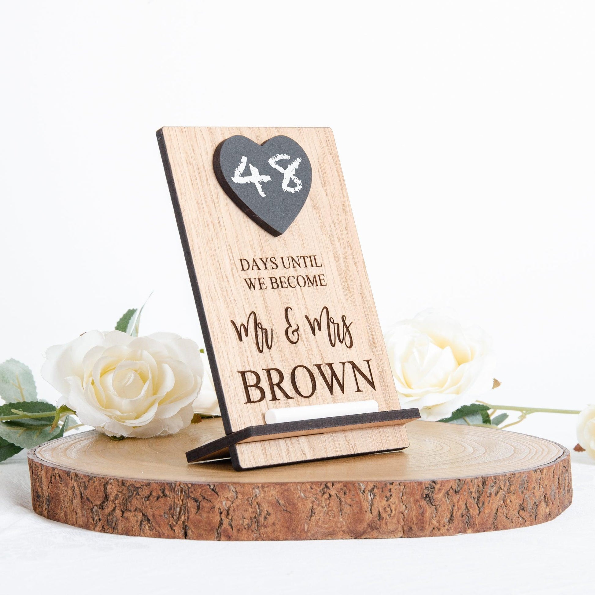 NEW! Wedding countdown chalkboard - Stag Design