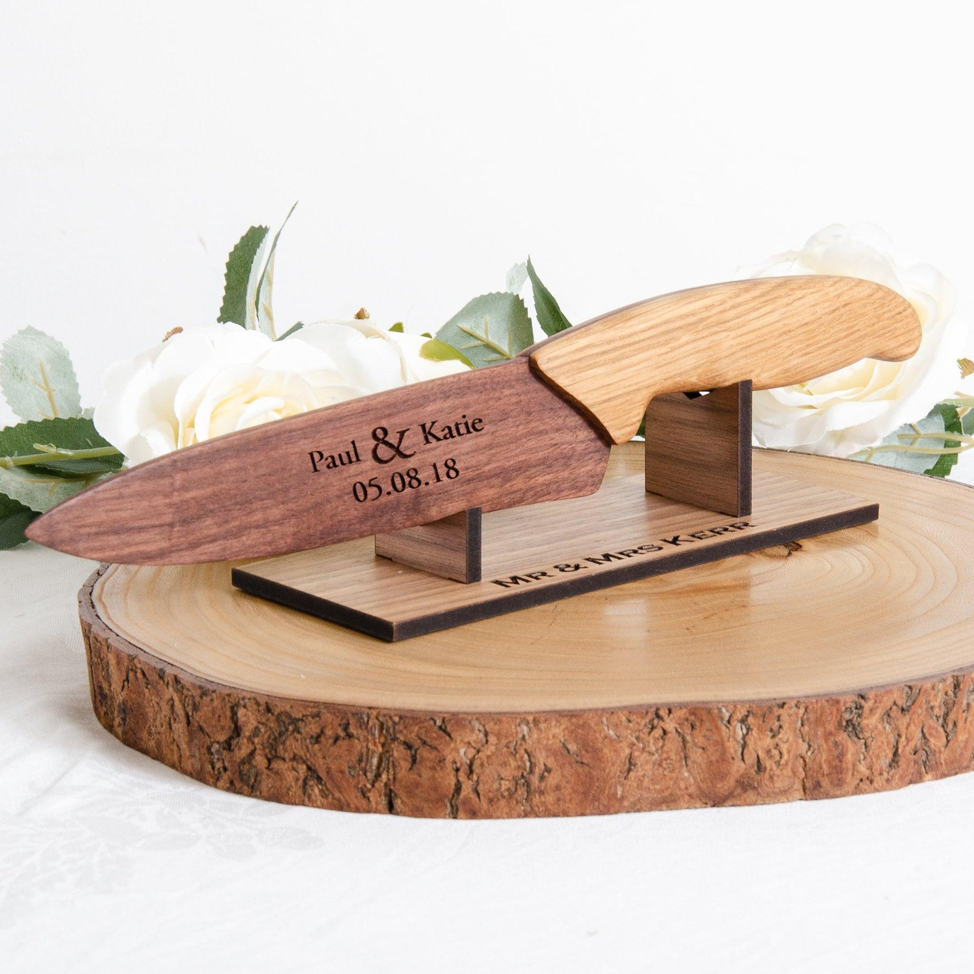 Personalised wedding cake knife - Stag Design