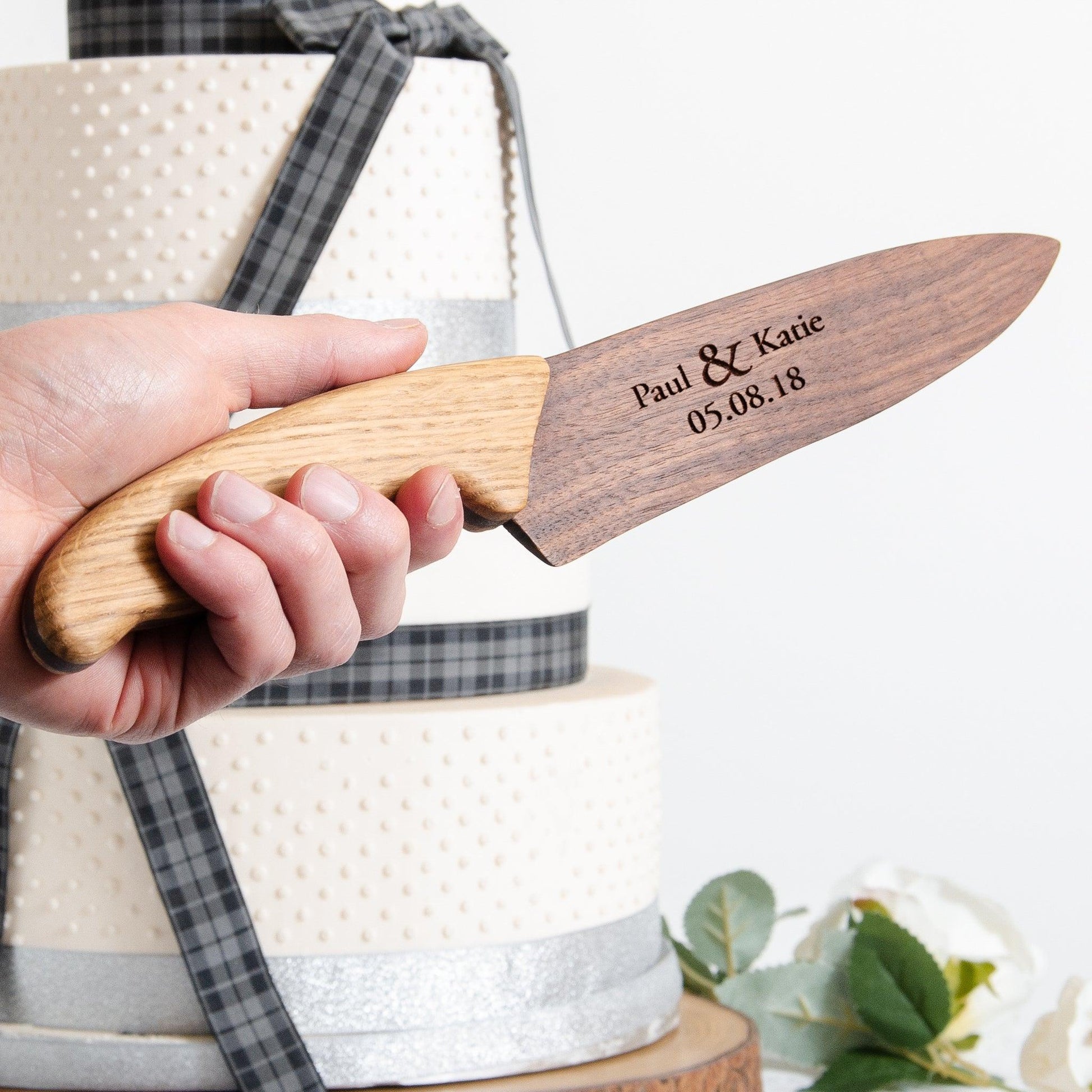 Personalised wedding cake knife - Stag Design